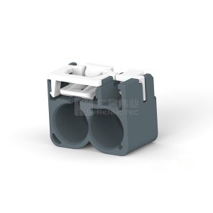 Cable-to-Cable / Wire-to-Wire, 90° Cable Exit, 2 Position, H Code, Housing for Female Terminals, FAKRA, Data Connectivity Housings
