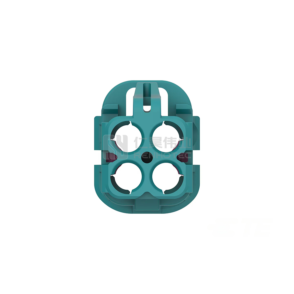 Cable-to-Cable, 180° Cable Exit, 4 Position, A Code, Housing for Male Terminals, 4 mm Centerline, Crimp, Data Connectivity Housings - Image 3