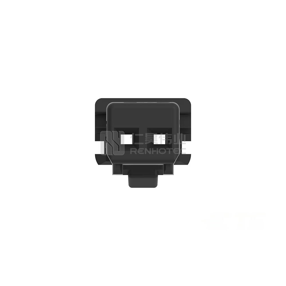 2 Position, Automotive Housing for Female Terminals, Wire-to-Wire, 1.8 mm Centerline, Black, Signal, Cable Mount (Free-Hanging) - Image 3