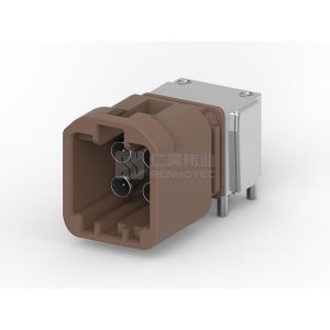 Wire-to-Board, Shielded, Horizontal, 4 Position, Board Mount, A Code, 4 mm Centerline, Signal, Data Connectivity Headers