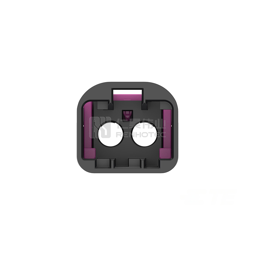 Cable-to-Cable, 180° Cable Exit, 2 Position, B Code, Housing for Male Terminals, 4 mm Centerline, Crimp, Data Connectivity Housings - Image 3