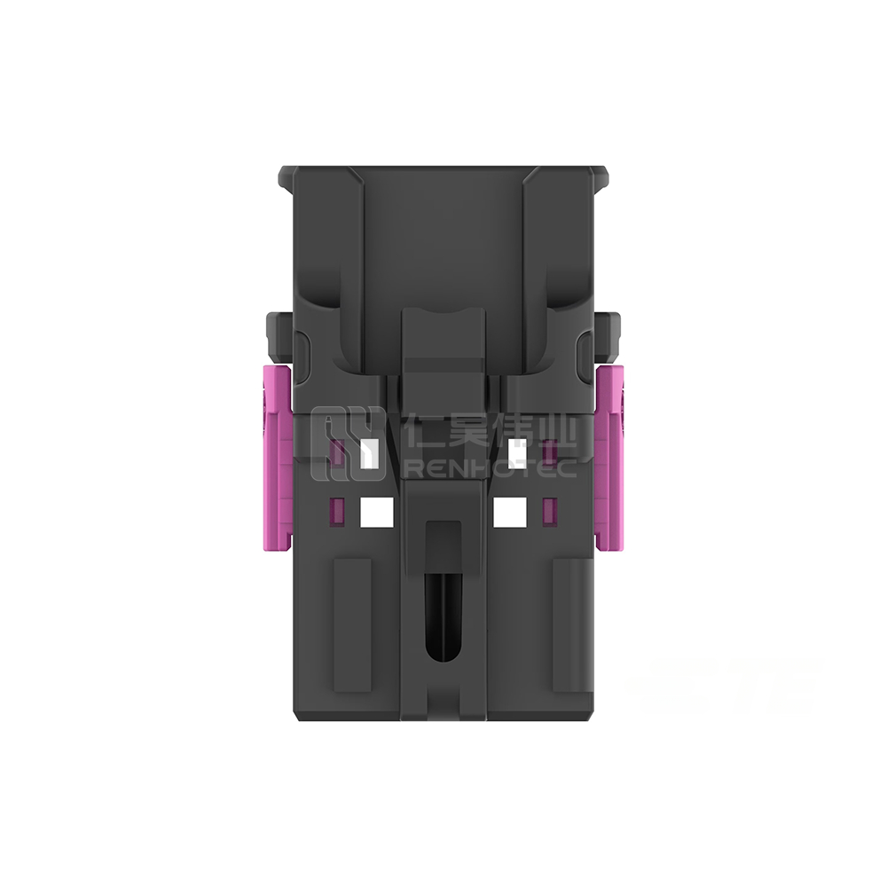 Cable-to-Cable, 180° Cable Exit, 2 Position, B Code, Housing for Female Terminals, 4 mm Centerline, Crimp, Data Connectivity Housings - Image 2