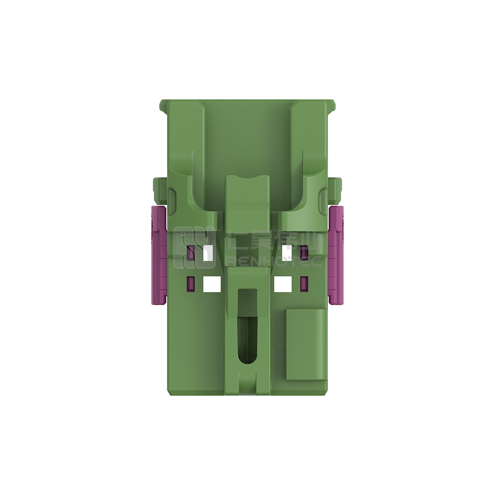 Cable-to-Cable, 180° Cable Exit, 2 Position, F Code, Housing for Female Terminals, 4 mm Centerline, Crimp, Data Connectivity Housings - Image 2
