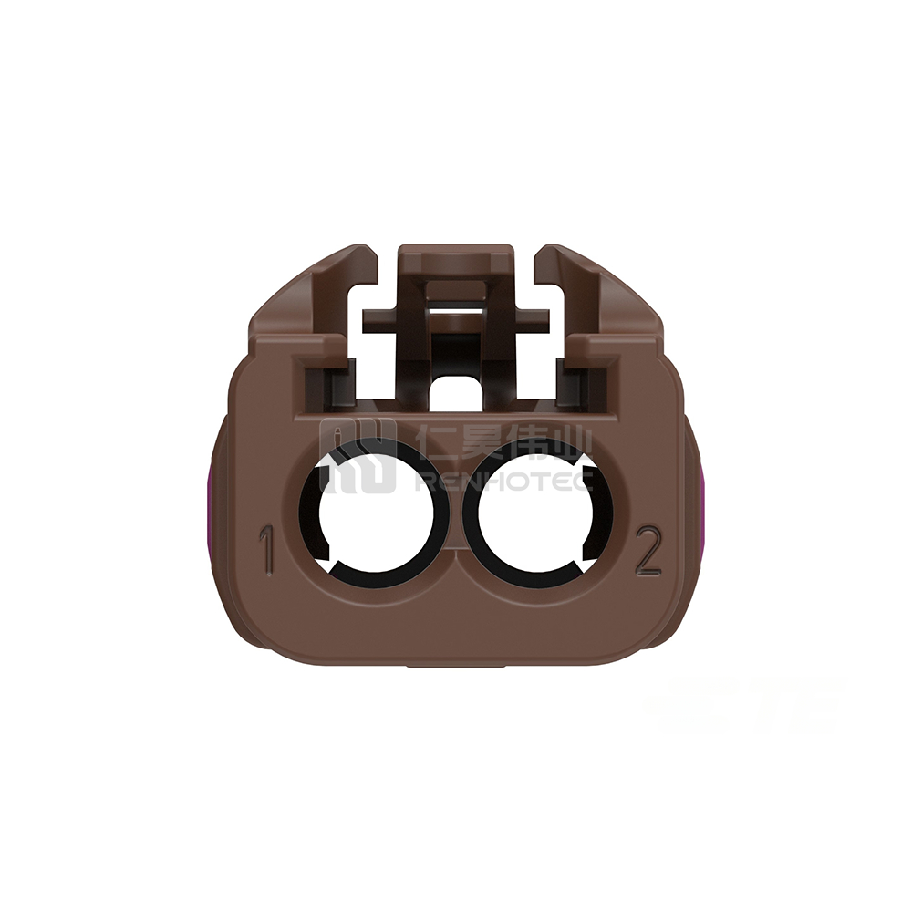 Cable-to-Cable, 180° Cable Exit, 2 Position, Z Code, Housing for Female Terminals, 4 mm Centerline, Crimp, Data Connectivity Housings - Image 3