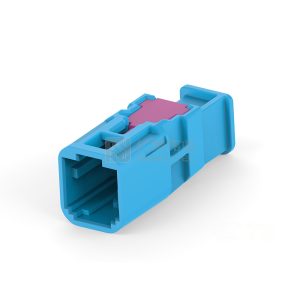 Cable-to-Cable / Wire-to-Wire, 180° Cable Exit, 1 Position, D Code, Housing for Male Terminals, Crimp, High Speed Data, Data Connectivity Housings