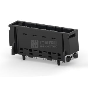 Wire-to-Board, Shielded, Vertical, 10 Position, Board Mount, A Code, 1.8 mm Centerline, Signal, Data Connectivity Headers