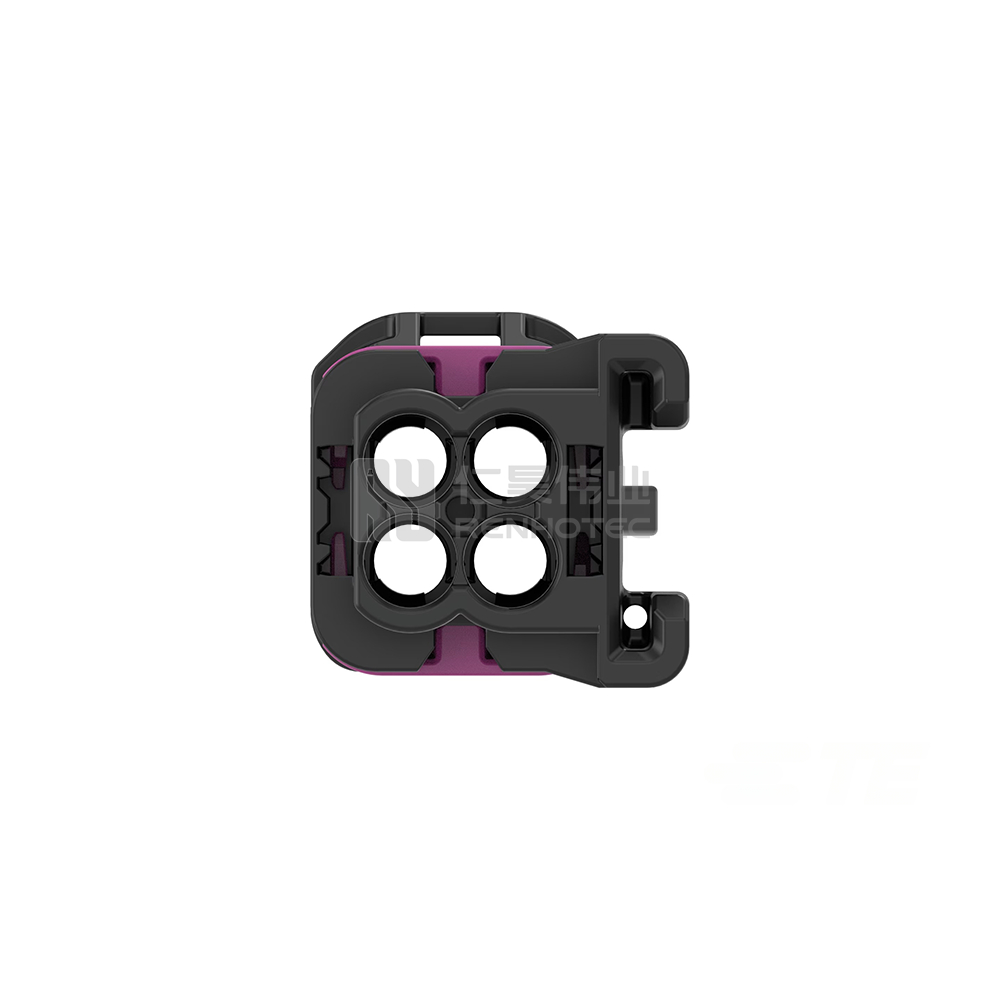 Cable-to-Cable, 180° Cable Exit, 4 Position, A Code, Housing for Female Terminals, 4 mm Centerline, Crimp, Data Connectivity Housings - Image 2