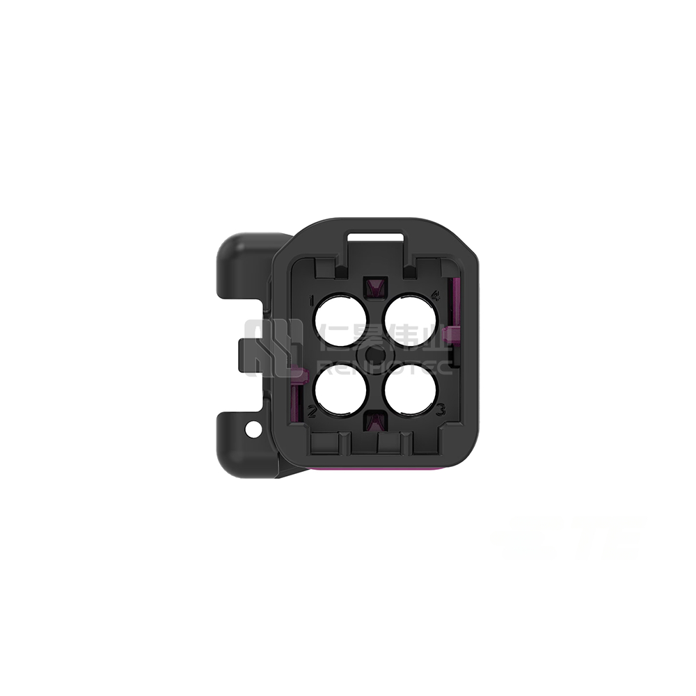 Cable-to-Cable, 180° Cable Exit, 4 Position, A Code, Housing for Female Terminals, 4 mm Centerline, Crimp, Data Connectivity Housings - Image 3