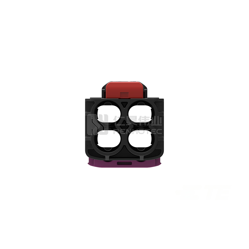 Cable-to-Cable, 180° Cable Exit, 4 Position, A Code, Housing for Female Terminals, 8 mm Centerline, Crimp, Data Connectivity Housings - Image 3