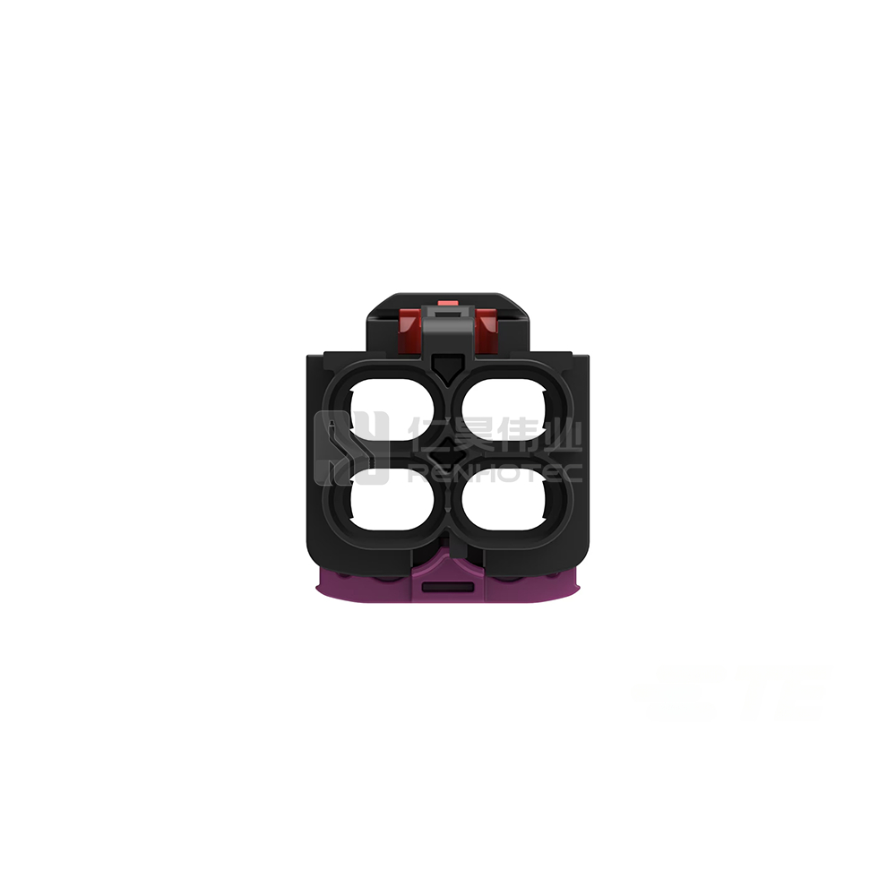 Cable-to-Cable, 180° Cable Exit, 4 Position, A Code, Housing for Female Terminals, 8 mm Centerline, Crimp, Data Connectivity Housings - Image 4