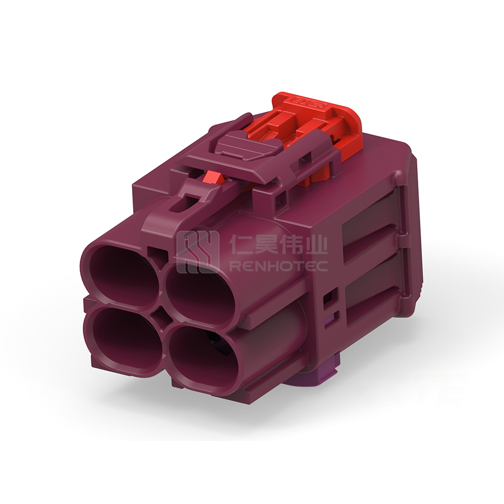 Cable-to-Cable, 180° Cable Exit, 4 Position, D Code, Housing for Female Terminals, 8 mm Centerline, Crimp, Data Connectivity Housings