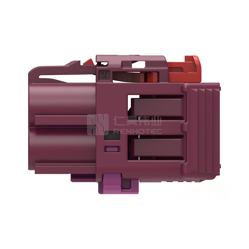 Cable-to-Cable, 180° Cable Exit, 4 Position, D Code, Housing for Female Terminals, 8 mm Centerline, Crimp, Data Connectivity Housings - Image 2