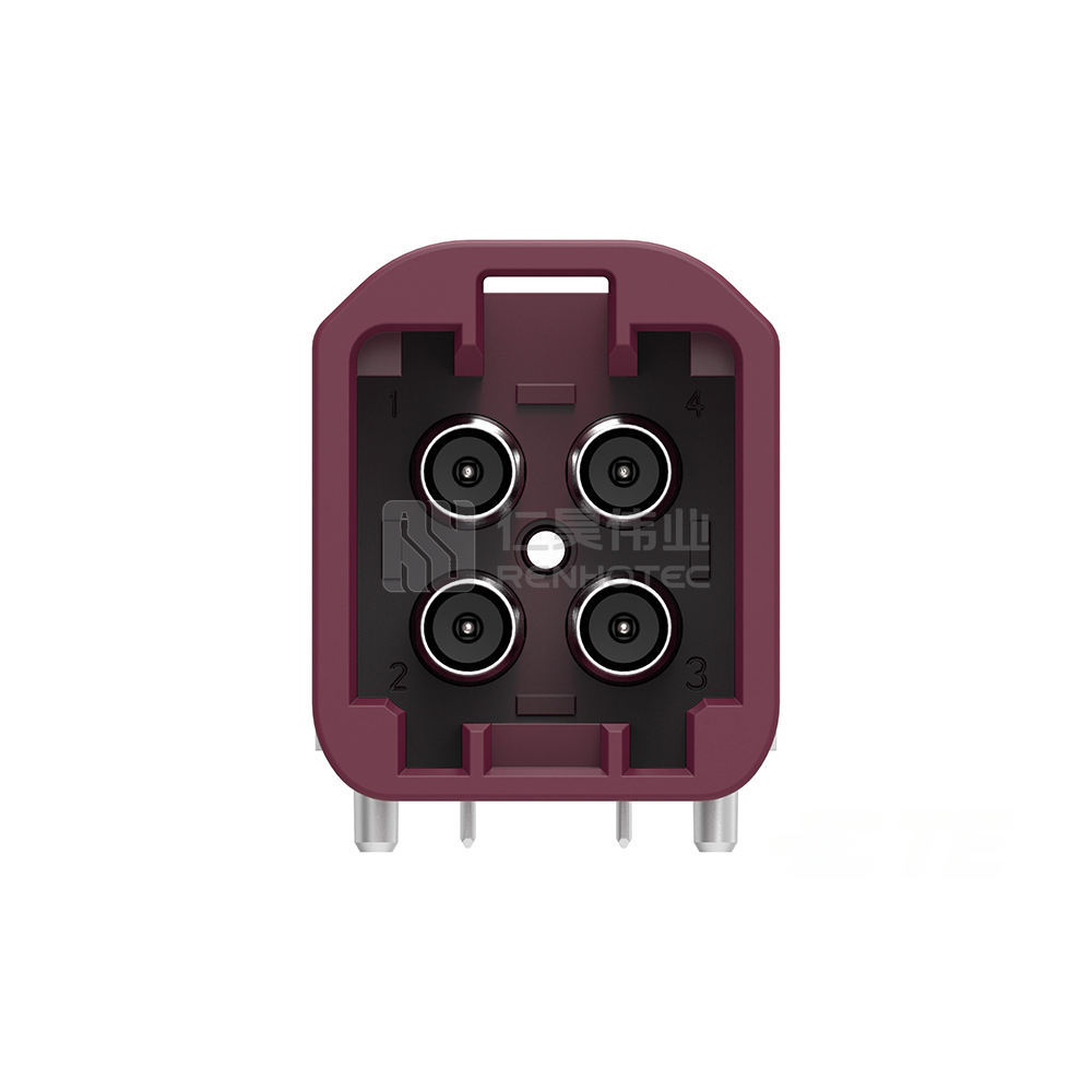 Wire-to-Board, Shielded, Horizontal, 4 Position, Board Mount, D Code, 4 mm Centerline, Signal, Data Connectivity Headers - Image 5