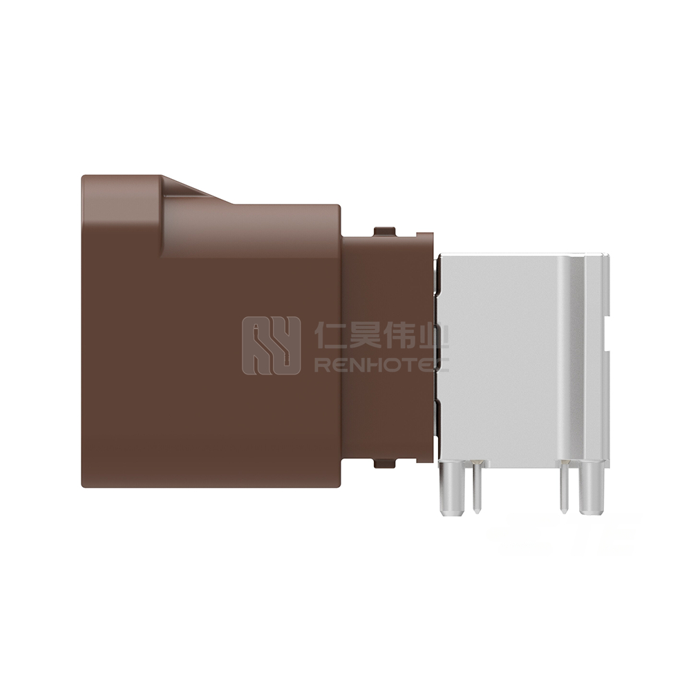 Wire-to-Board, Shielded, Horizontal, 4 Position, Board Mount, F Code, 4 mm Centerline, Signal, Data Connectivity Headers - Image 2