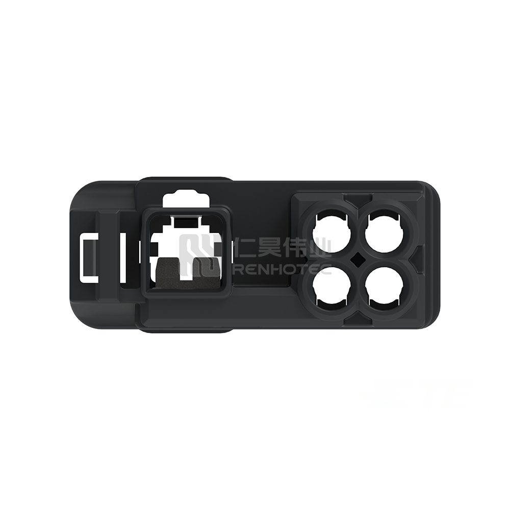 Cable-to-Board / Wire-to-Board, 180° Cable Exit, 4 Position, Housing for Female Terminals, 4 mm Centerline, Crimp, Data Connectivity Housings - Image 5