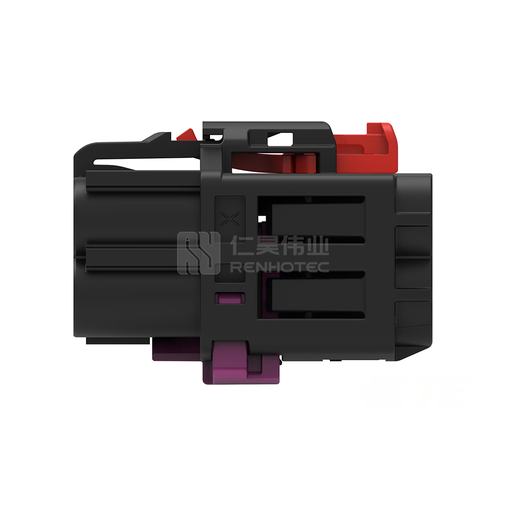 Cable-to-Board / Cable-to-Cable, 180° Cable Exit, 6 Position, A Code, Plug, 8 mm Centerline, Crimp, Data Connectivity Housings - Image 2