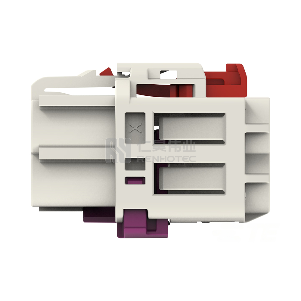 Cable-to-Board / Cable-to-Cable, 180° Cable Exit, 6 Position, B Code, Plug, 8 mm Centerline, Crimp, Data Connectivity Housings - Image 2
