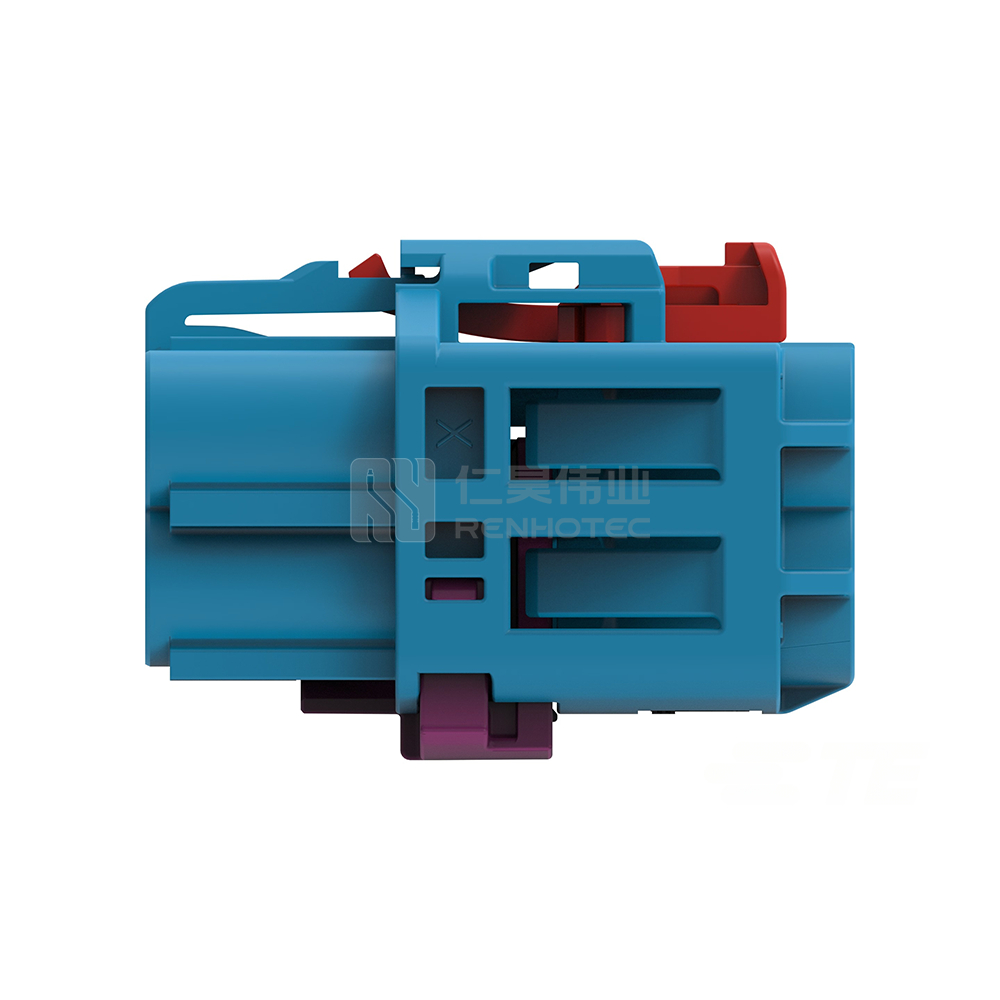 Cable-to-Board / Cable-to-Cable, 180° Cable Exit, 6 Position, C Code, Plug, 8 mm Centerline, Crimp, Data Connectivity Housings - Image 2