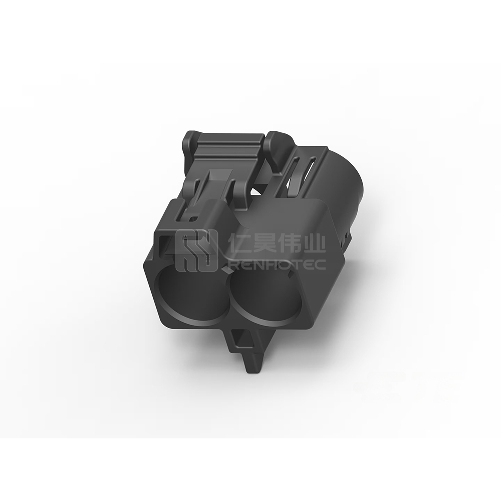 Wire-to-Wire, 180° Cable Exit, 2 Position, C Code, Housing for Female Terminals, 8 mm Centerline, FAKRA, Data Connectivity Housings