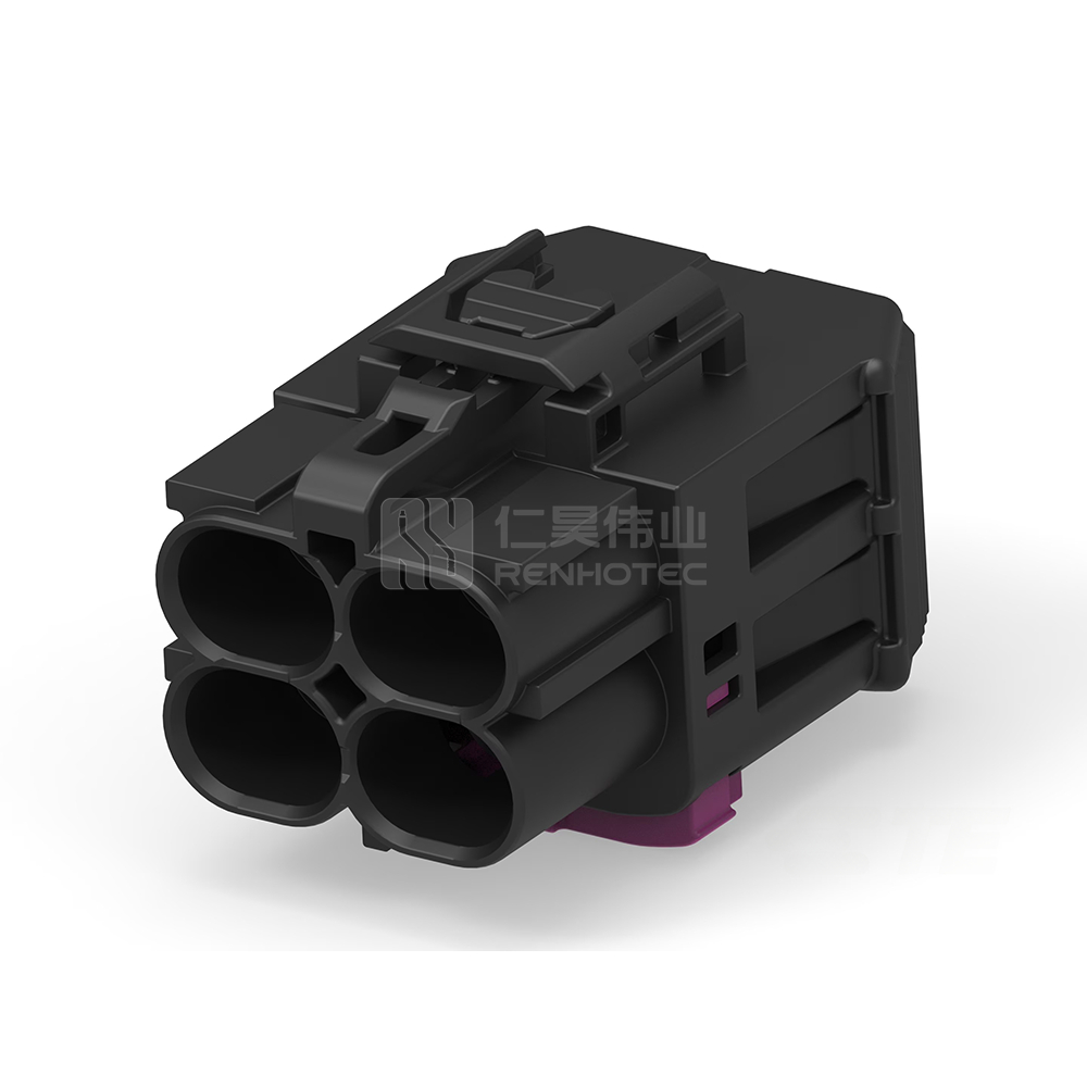 Cable-to-Cable, 180° Cable Exit, 4 Position, A Code, Housing for Female Terminals, 8 mm Centerline, Crimp, Data Connectivity Housings