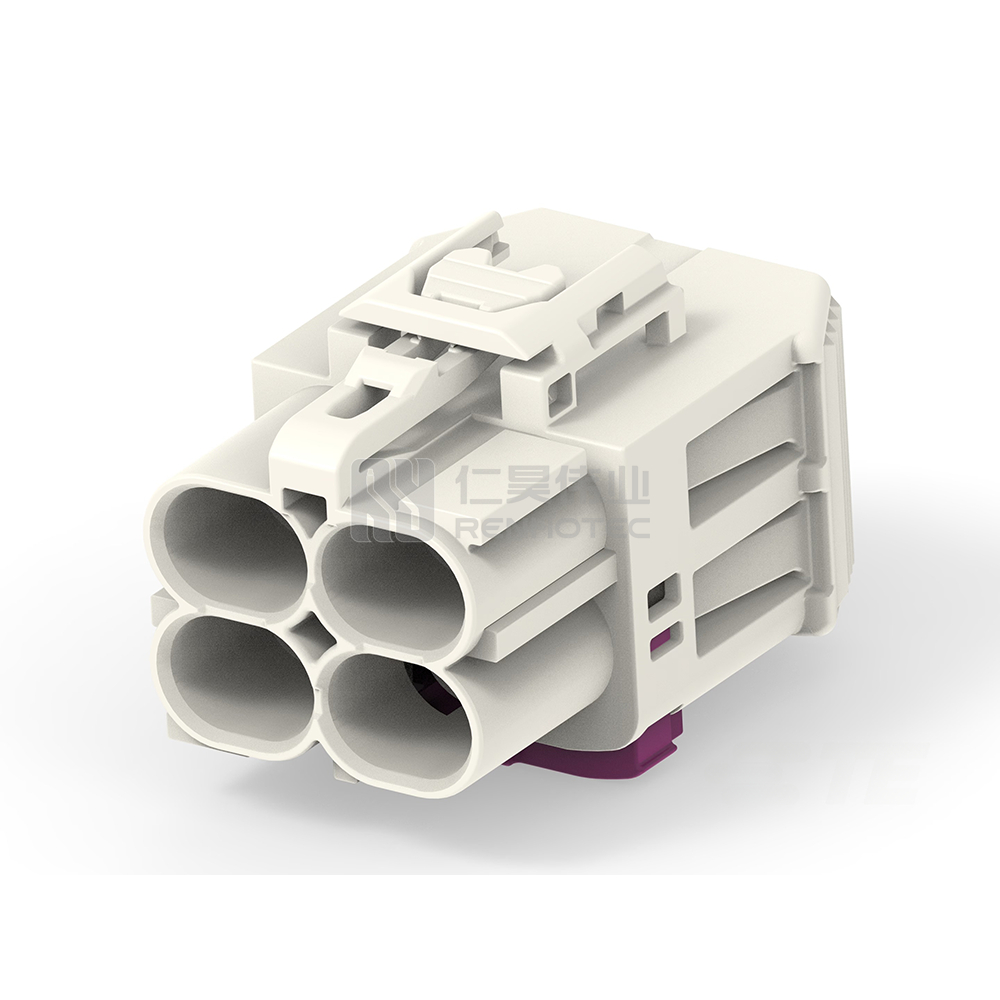Cable-to-Cable, 180° Cable Exit, 4 Position, B Code, Housing for Female Terminals, 8 mm Centerline, Crimp, Data Connectivity Housings
