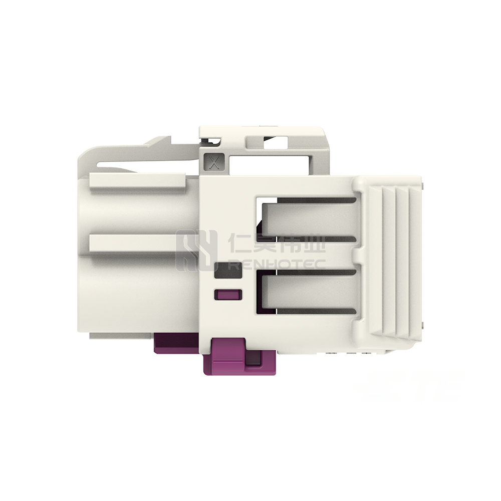 Cable-to-Cable, 180° Cable Exit, 4 Position, B Code, Housing for Female Terminals, 8 mm Centerline, Crimp, Data Connectivity Housings - Image 2