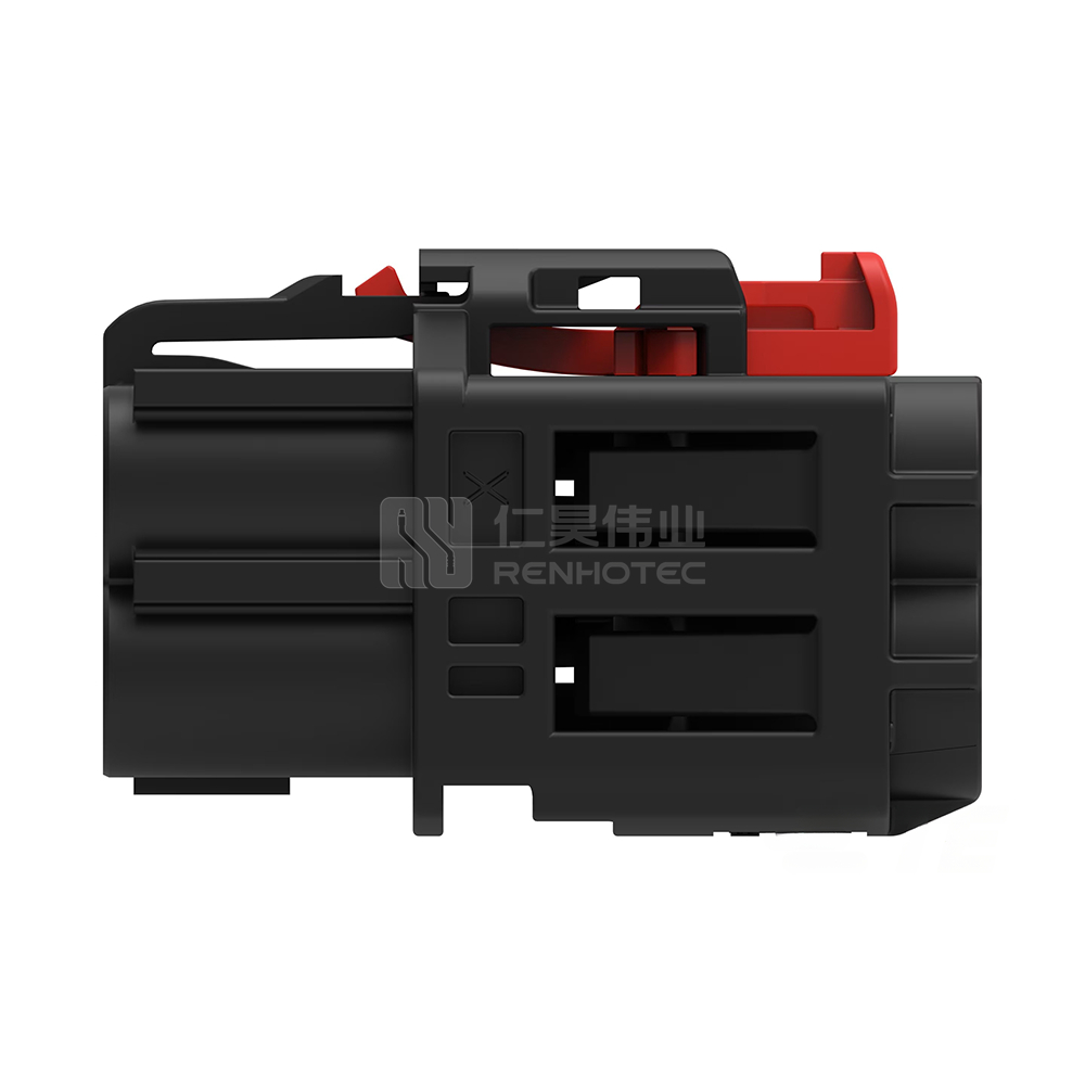 Cable-to-Board / Cable-to-Cable, 180° Cable Exit, 6 Position, A Code, Plug, 8 mm Centerline, Crimp, Data Connectivity Housings - Image 2