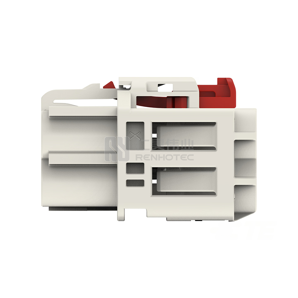 Cable-to-Board / Cable-to-Cable, 180° Cable Exit, 6 Position, B Code, Plug, 8 mm Centerline, Crimp, Data Connectivity Housings - Image 2