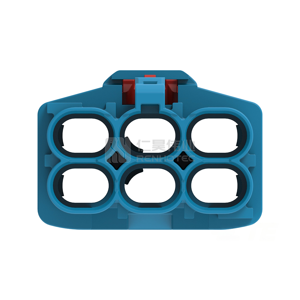 Cable-to-Board / Cable-to-Cable, 180° Cable Exit, 6 Position, C Code, Plug, 8 mm Centerline, Crimp, Data Connectivity Housings - Image 4