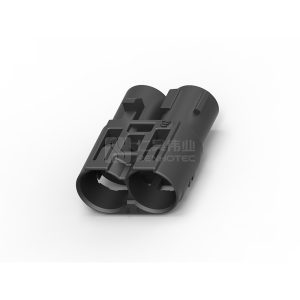 Wire-to-Wire, 180° Cable Exit, 2 Position, C Code, Housing for Female Terminals, 8 mm Centerline, FAKRA, Data Connectivity Housings