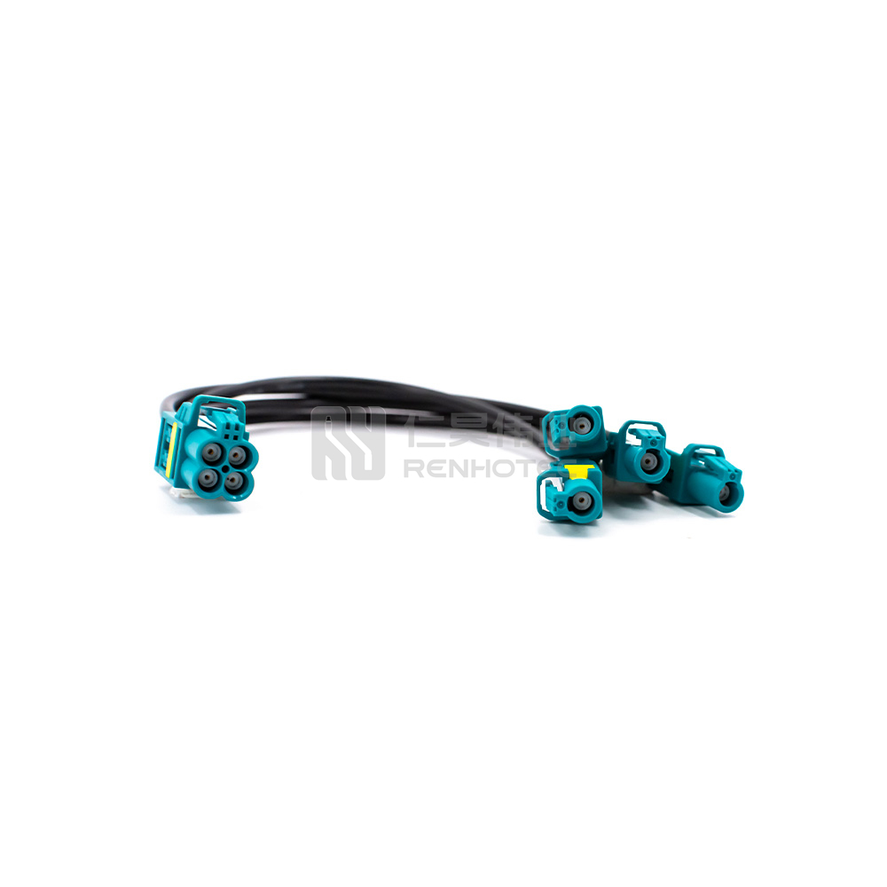 FAKRA Cable with Four Port Fakra Female to 4pcs Single Fakra Female Connector - Image 5