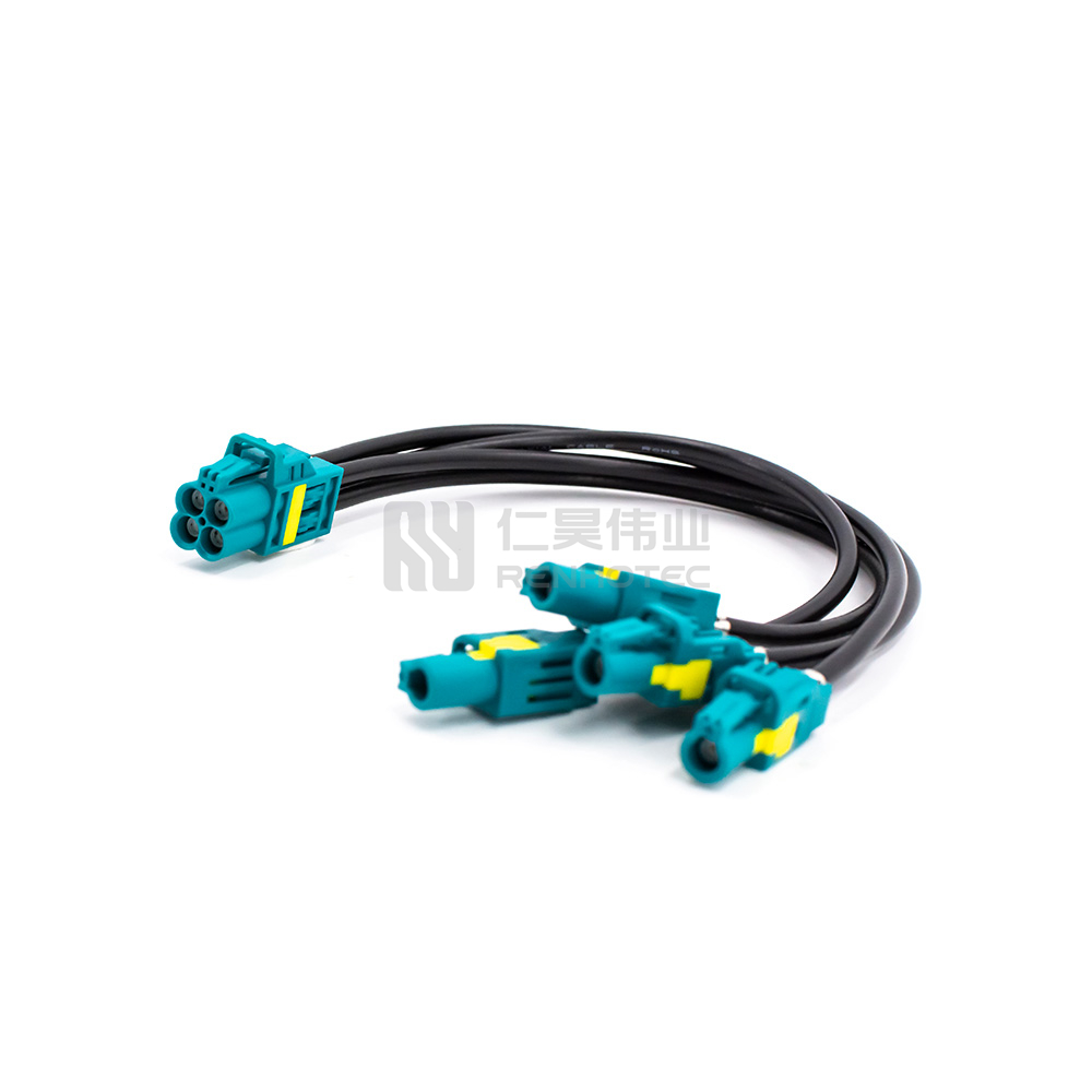 FAKRA Cable with Four Port Fakra Female to 4pcs Single Fakra Female Connector - Image 6