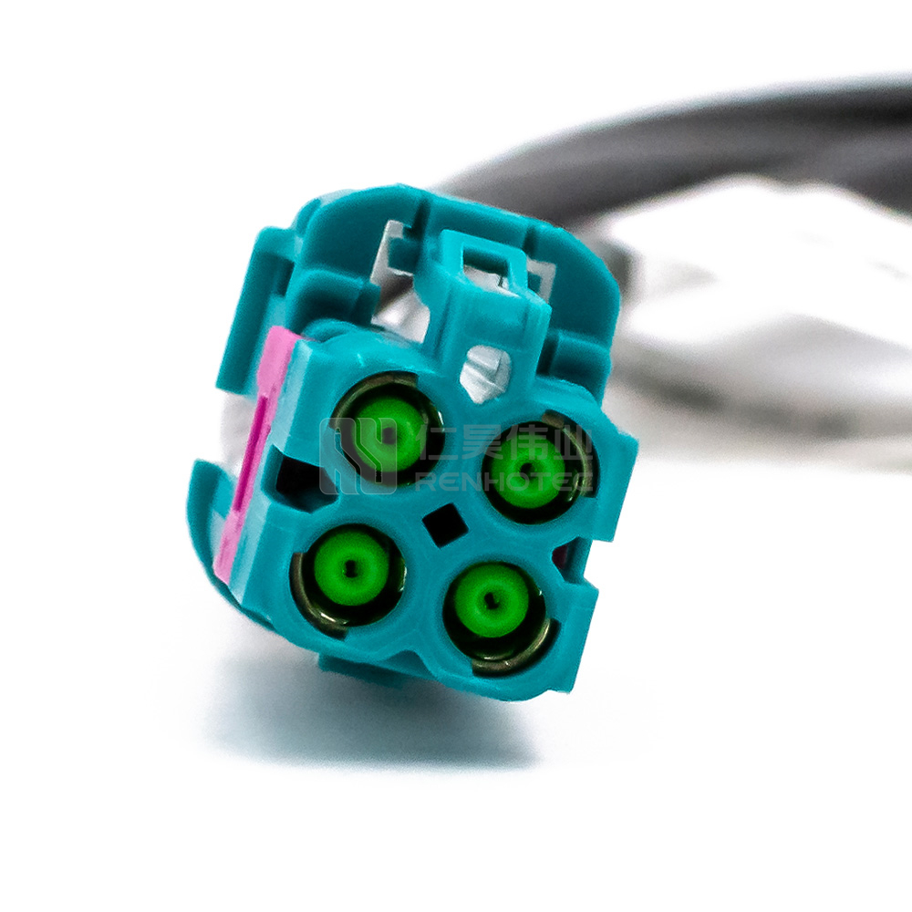 FAKRA Cable with MATE-AX Four Port Female to Four Port Female Connector - Image 2