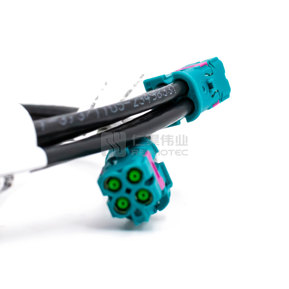 FAKRA Cable with MATE-AX Four Port Female to Four Port Female Connector - Image 5