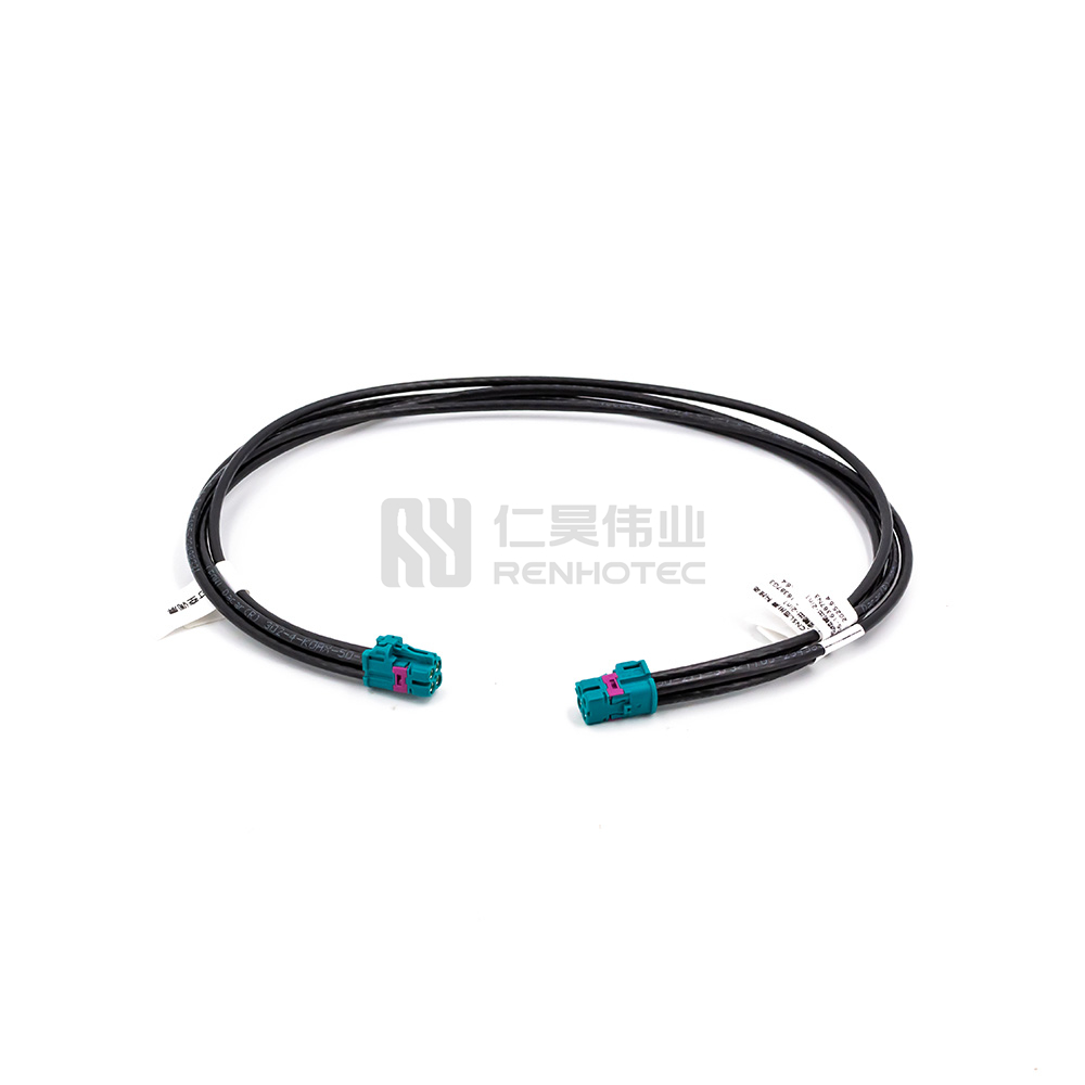 FAKRA Cable with MATE-AX Four Port Female to Four Port Female Connector - Image 6