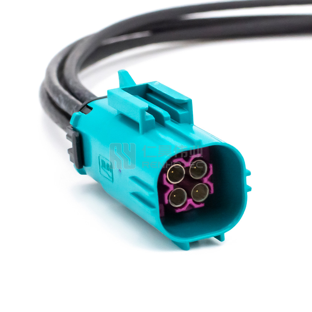 Waterproof HFM Four Port Male to Four Port Male Connectors with Cable - Image 2