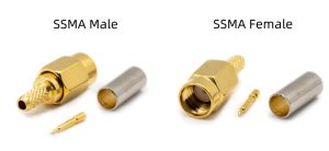 SSMA Male and Female RF Connector Components