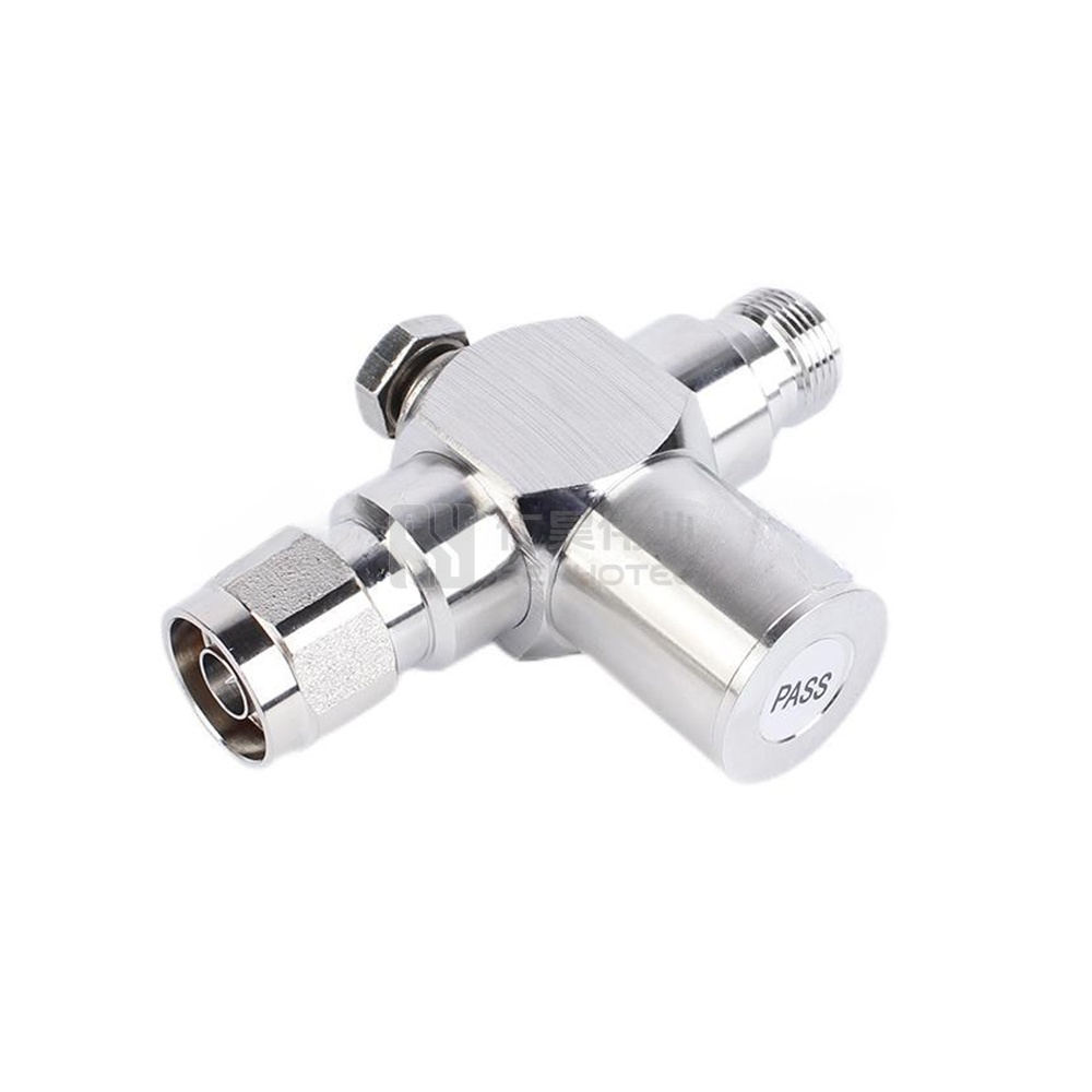 N Type 50Ω 800-2600MHz 1/4 Wave Male to Female RF Lightning Arrester - N-50JK1/4(BLQ)