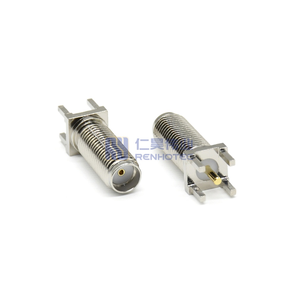 SMA Connector Straight Female Jack PCB Mount Through Hole 50 Ohm - RHT-612-0591