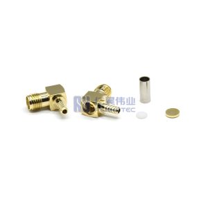 SMA Connector Right Angle Female Jack For RG316 Cable 50 Ohm - RHT-612-6080