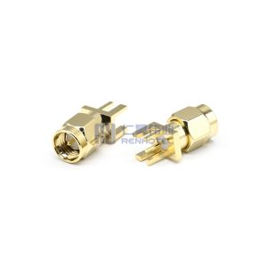 SMA Connector Straight Male Plug 1.73mm Edge Mount Panel Mount 50ohm - RHT-612-0350