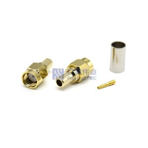 RP SMA Connector Straight Male Plug For LMR200 Cable 50ohm - RHT-612-6021