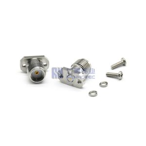 SMA Connector Straight Female Jack Two Flange SMT Mount 50ohm 27GHZ - RHT-678-1011