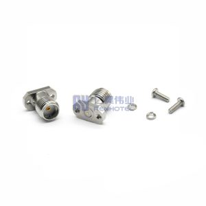 SMA Connector Straight Female Jack Two Flange SMT Mount 50ohm 18GHZ - RHT-678-1012