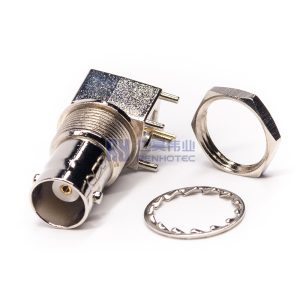 BNC Connector Right Angle Female Panel Mount Bulkhead - RHT-610-0103
