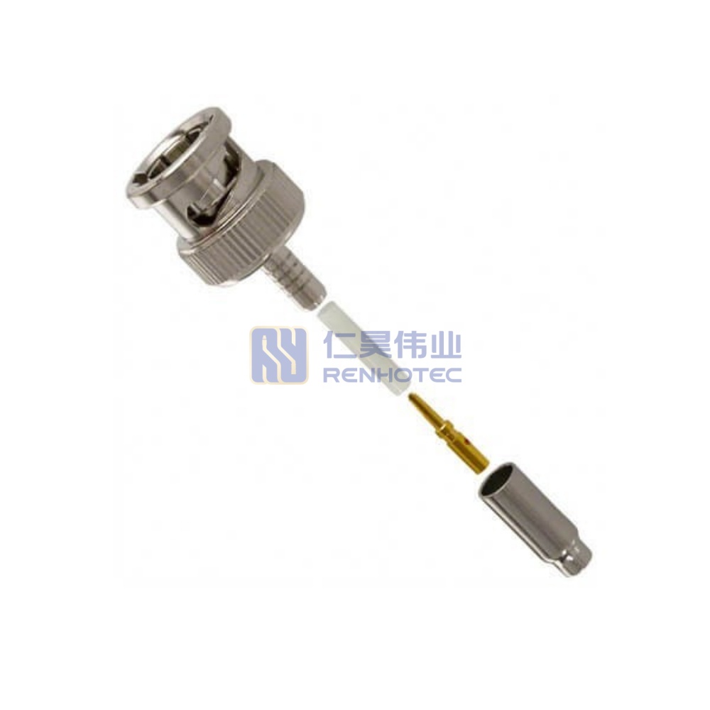 BNC Connector Straight Plug Cable Mount Crimp - RHT-610-0077