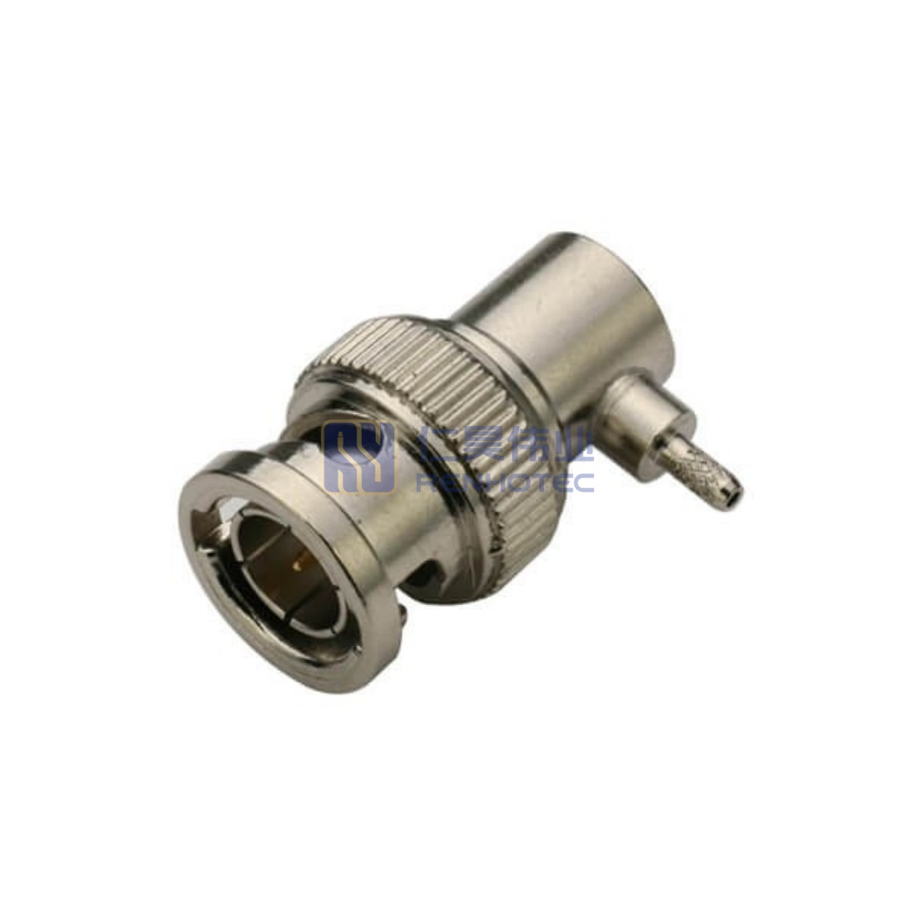 BNC Connector Right Angle Plug Cable Mount Crimp - RHT-610-0211