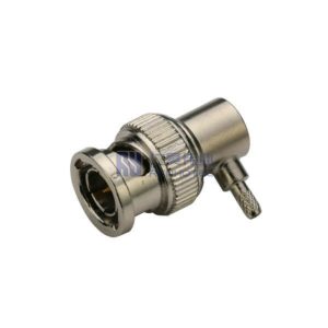 BNC Connector Right Angle Plug Cable Mount Crimp - RHT-610-0213