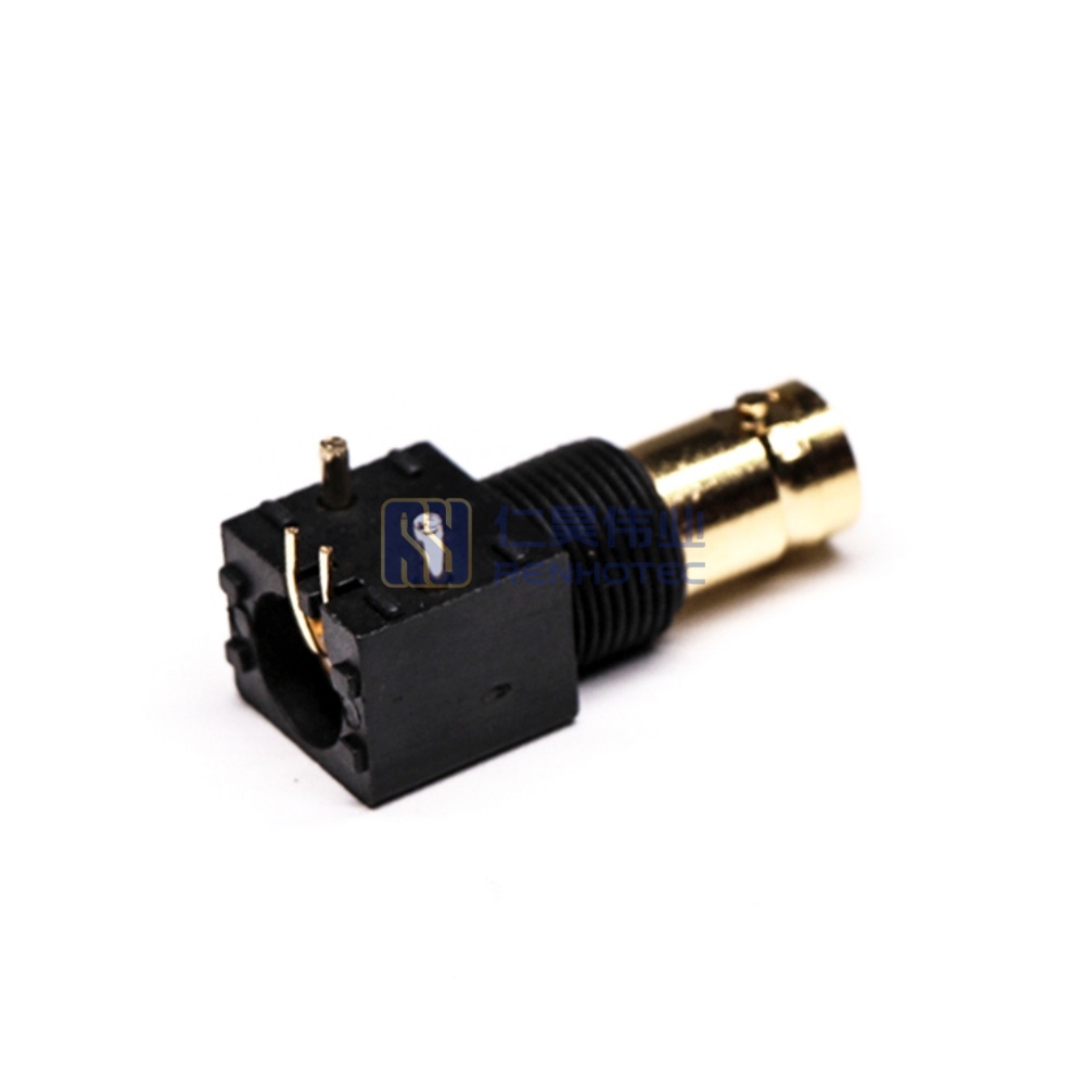 BNC Connector Right Angle Jack Panel Mount Through Hole - RHT-610-1041