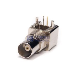 BNC Connector Right Angle Jack Panel Mount Through Hole - RHT-610-5017